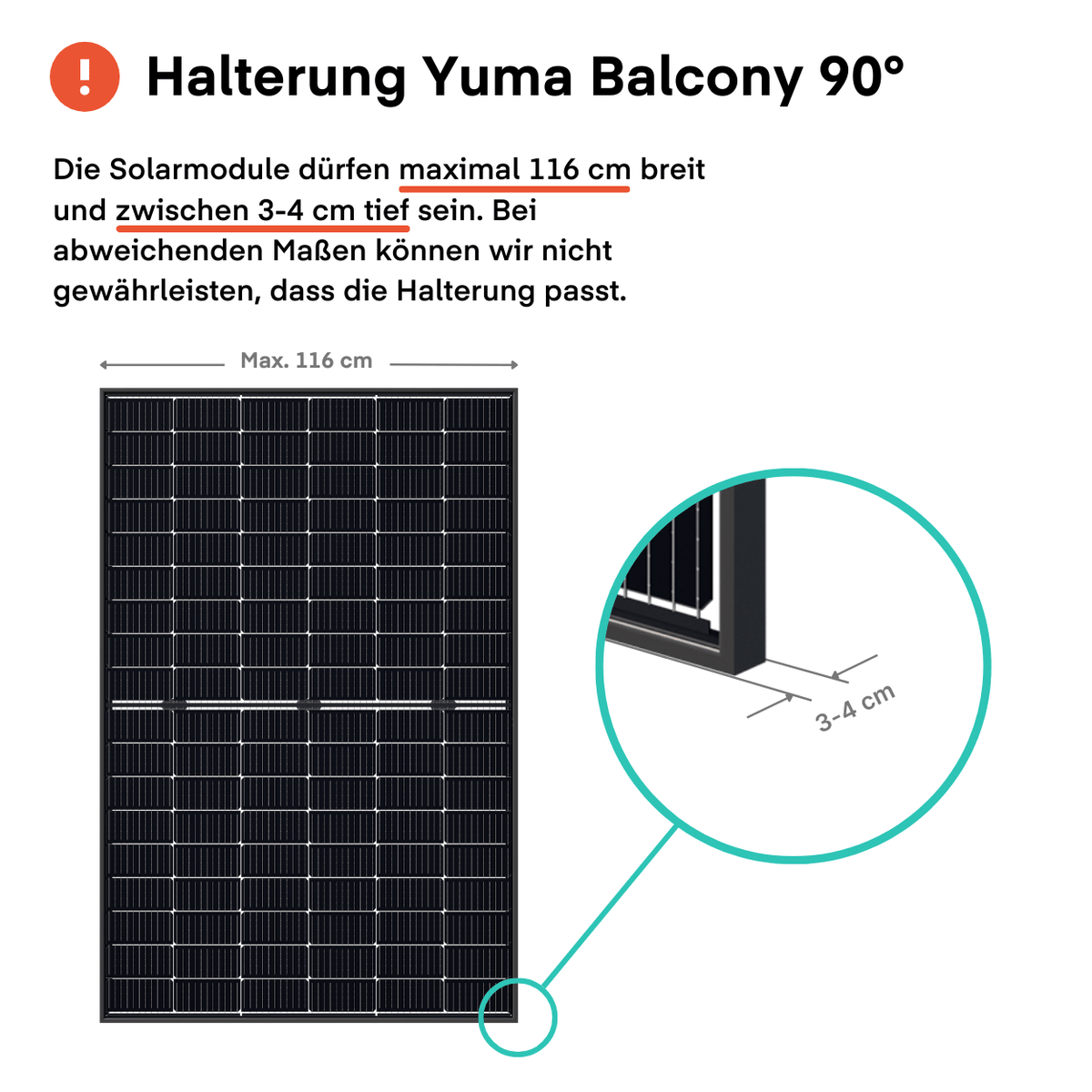 Montagesystem - Yuma Balcony 90° von yumoes.shop