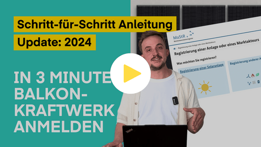  Thumbnail: Anleitung eines Balkonkraftwerks in 3 Minuten