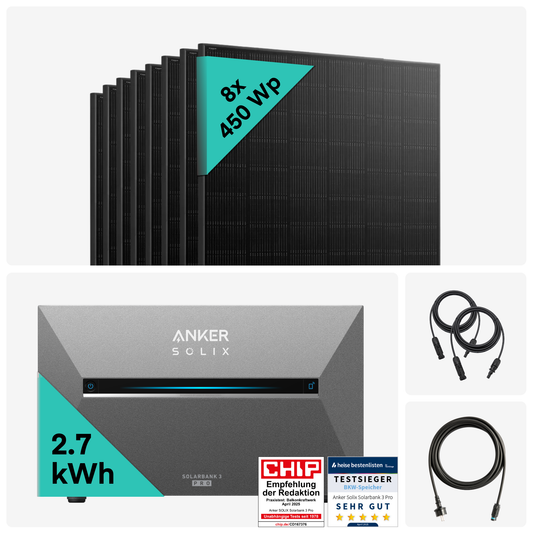 Yuma x Anker - 3600W Solaranlage mit SOLIX Solarbank 3 PRO von Yuma x Anker