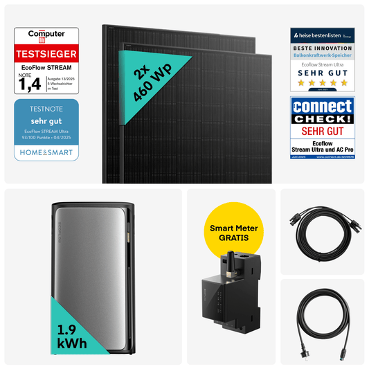 Yuma x EcoFlow - 920W Balkonkraftwerk mit STREAM Ultra von Yuma x EcoFlow