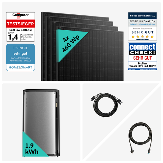 Yuma x EcoFlow - 1840W Balkonkraftwerk mit STREAM Ultra von Yuma x EcoFlow