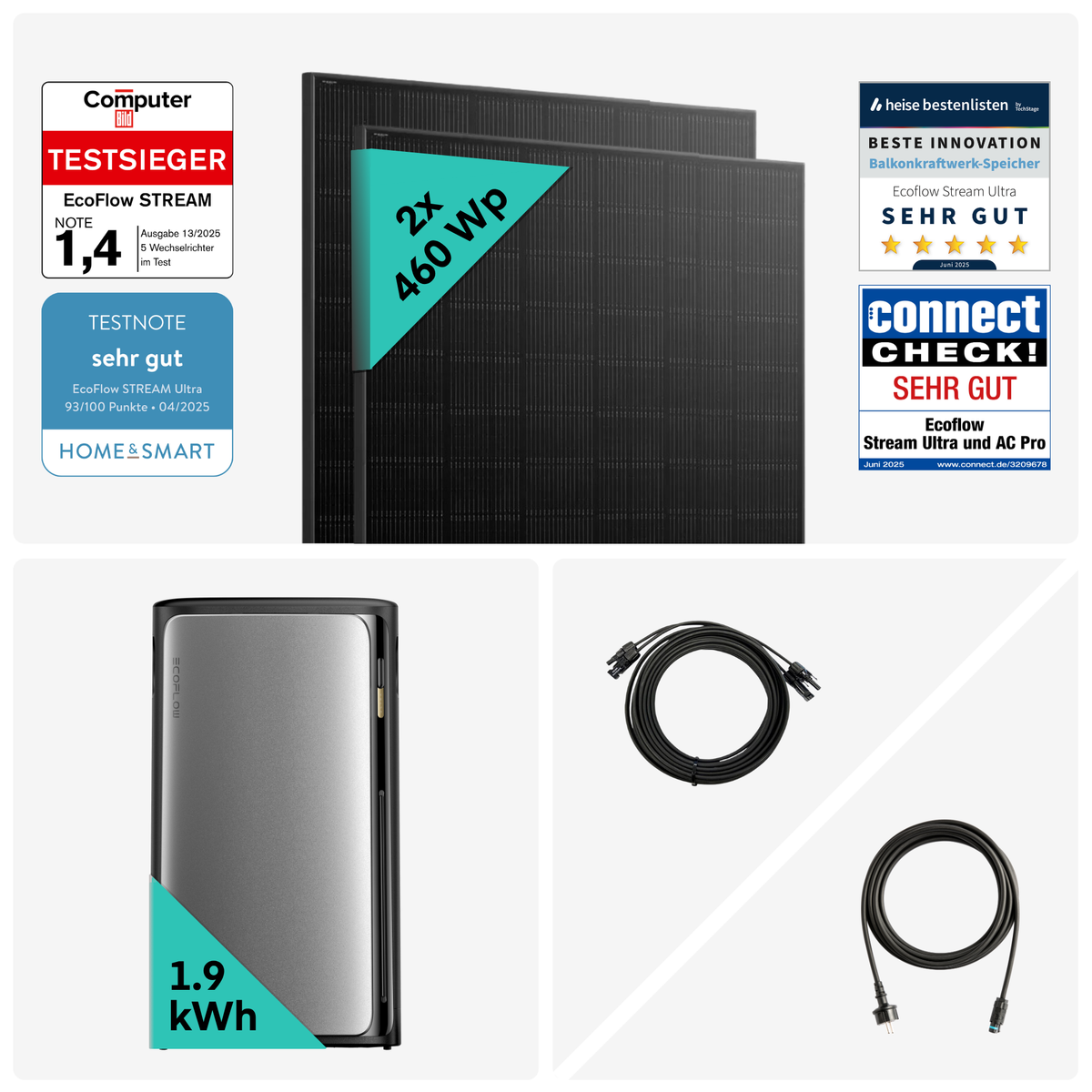 Yuma x EcoFlow - 920W Balkonkraftwerk mit STREAM Ultra von Yuma x EcoFlow