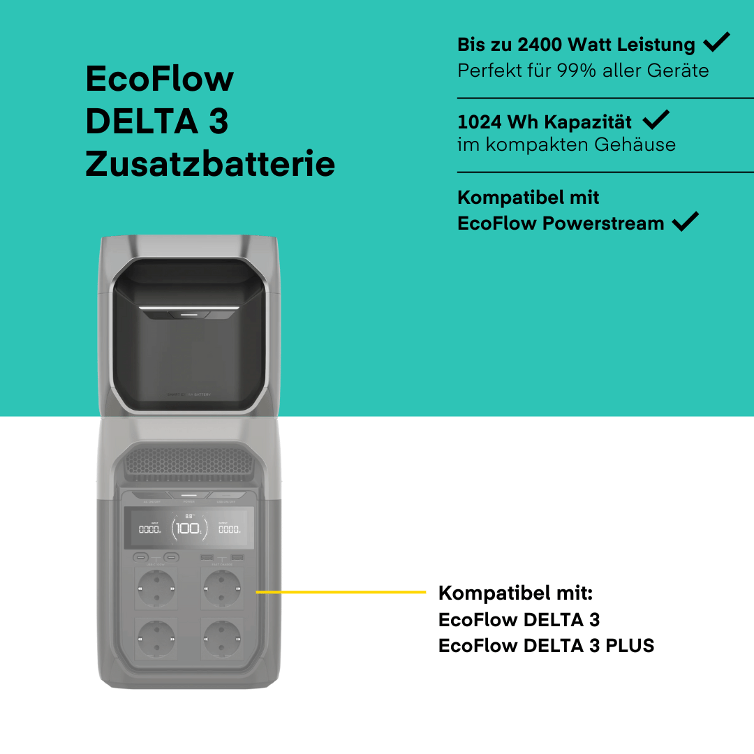 EcoFlow DELTA 3 Intelligente Zusatzbatterie von EcoFlow