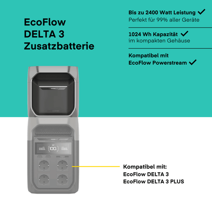 EcoFlow DELTA 3 Intelligente Zusatzbatterie von EcoFlow