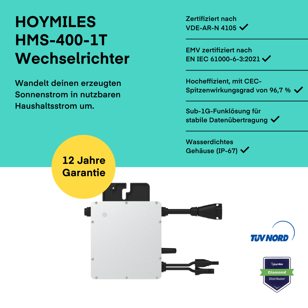 Wechselrichter - Hoymiles HMS-400W-1T von Hoymiles