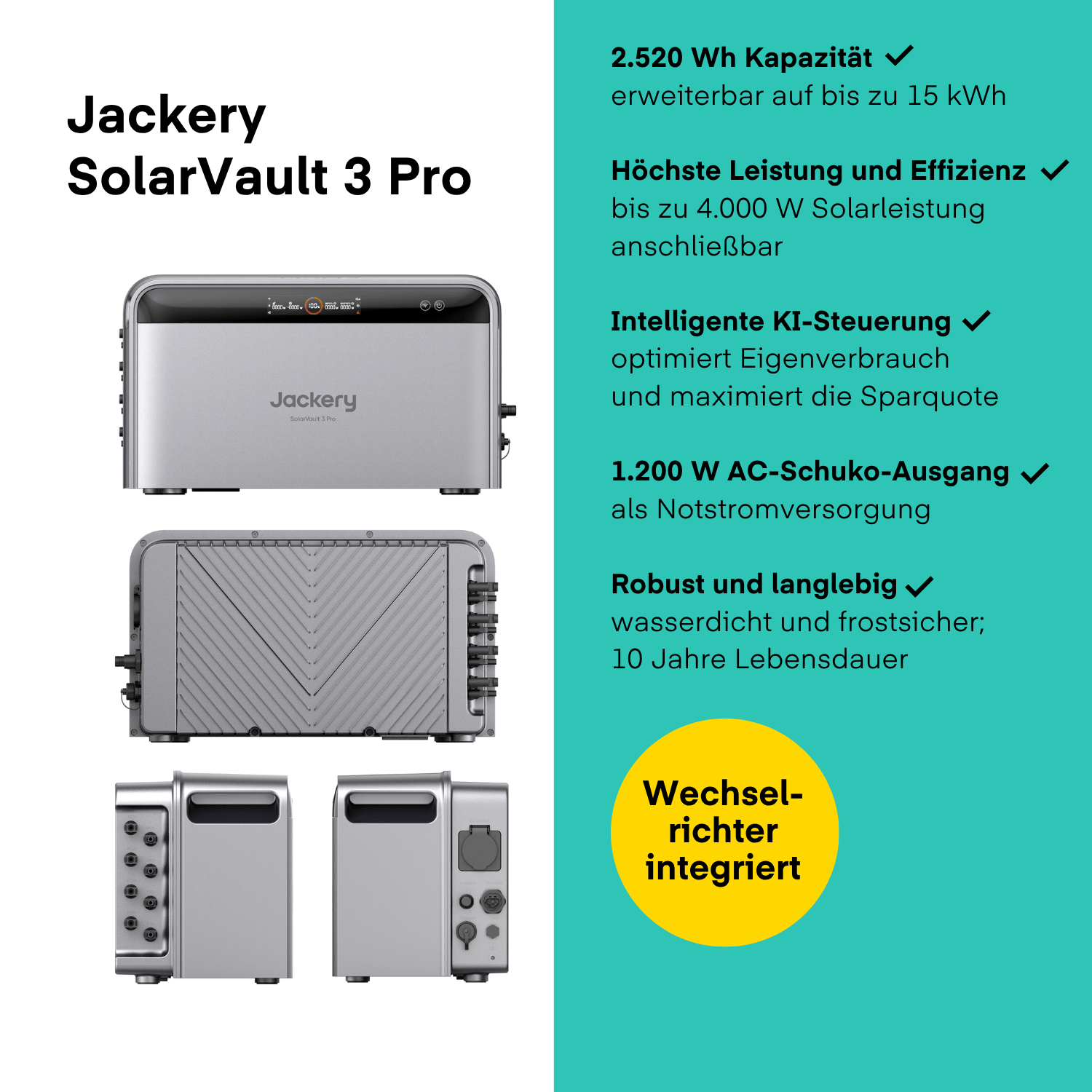 Yuma x Jackery - 1800 W Balkonkraftwerk mit SolarVault 3 Pro von Yuma x Jackery