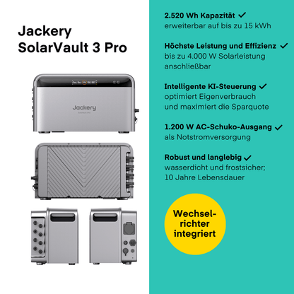 Yuma x Jackery - 1800 W Balkonkraftwerk mit SolarVault 3 Pro von Yuma x Jackery