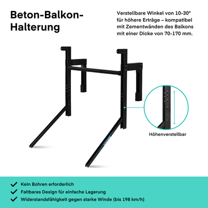 Sunshare Balkonkraftwerk 400W Betonbalkon von Sunshare