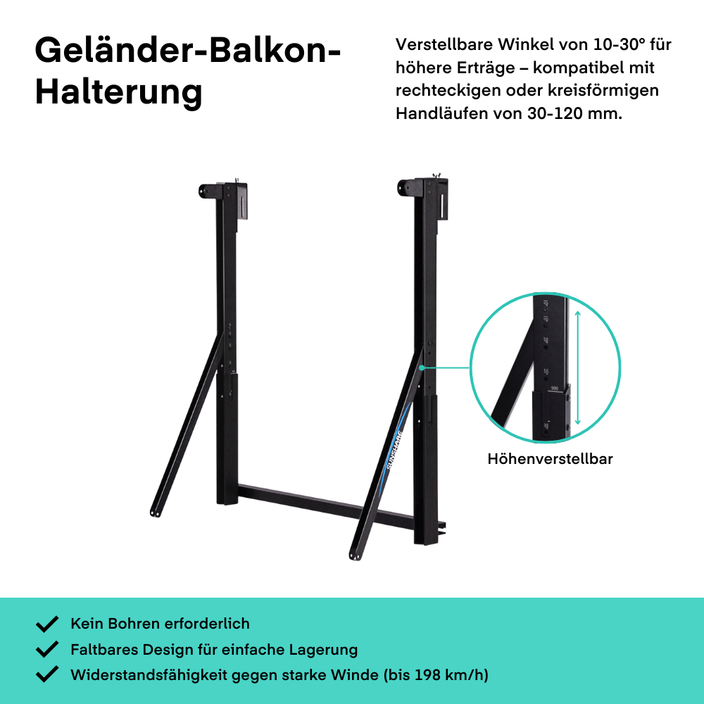 Sunshare Balkonkraftwerk 400W Gitterbalkon von Sunshare