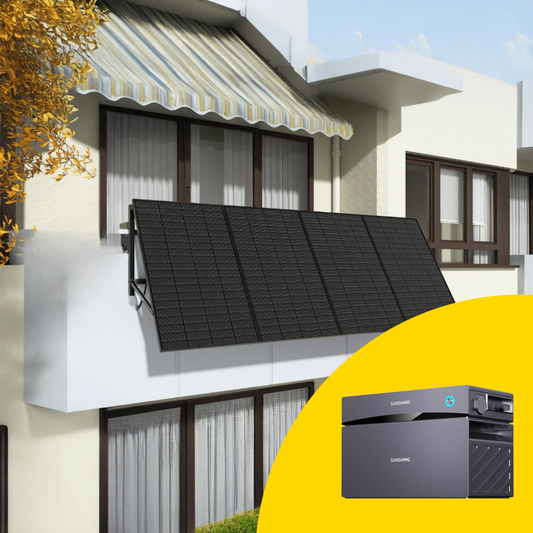 Sunshare Balkonkraftwerk mit Sunshare Glory 800W Betonbalkon von yumoes.shop