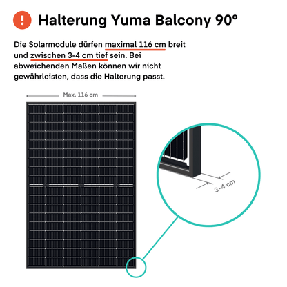 Montagesystem - Yuma Balcony 90° von yumoes.shop